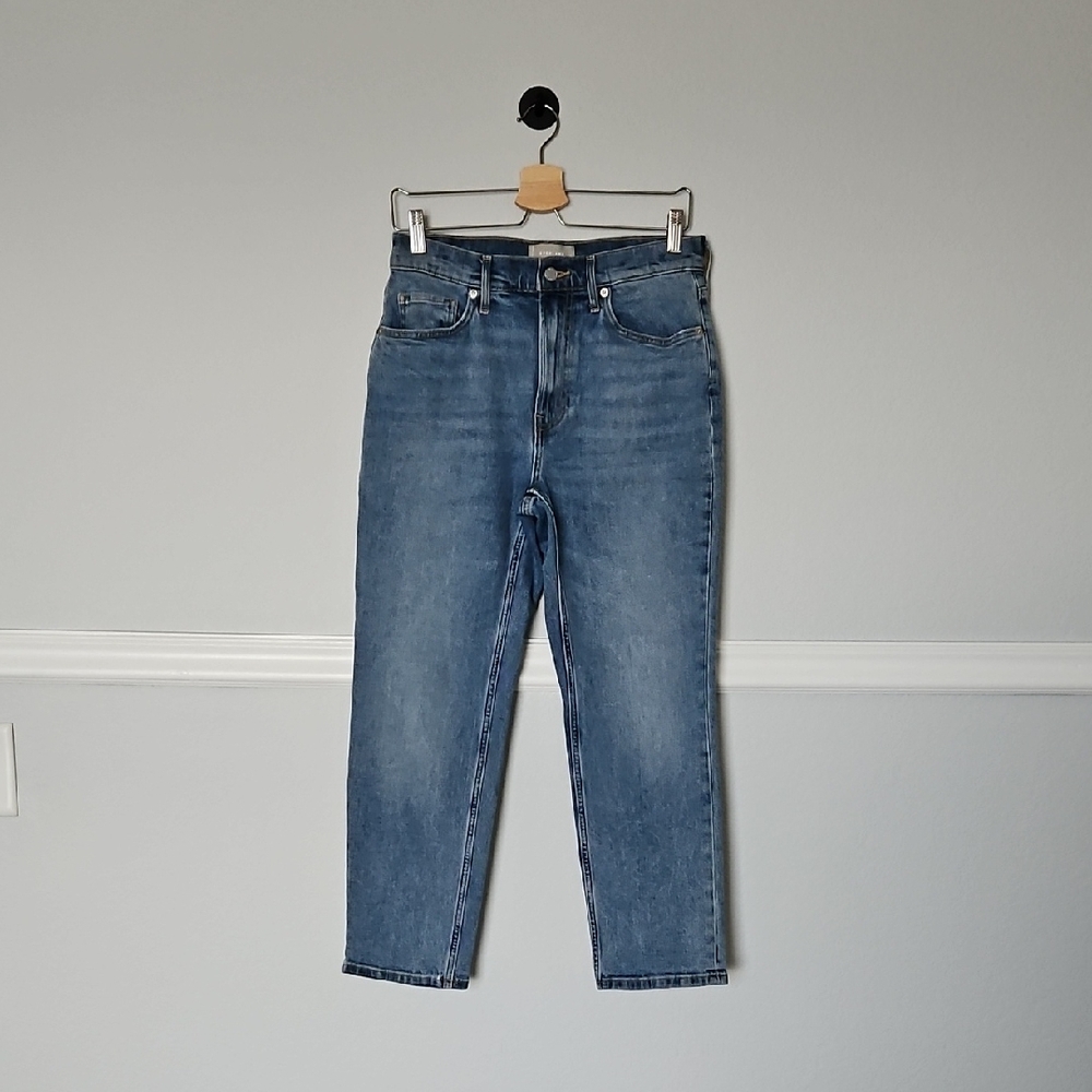 Everlane The Original Cheeky Jeans 27 Cropped Blue Denim Organic Cotton